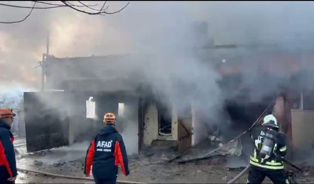 Amasya'da 2 katlı ev yandı