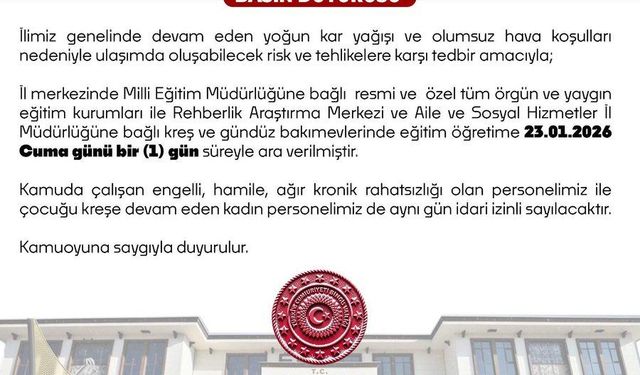 Bingöl'de eğitime 'kar' engeli
