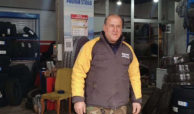 Bingöl'de lastikçiye giren kurt yakalandı