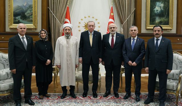 Cumhurbaşkanı Erdoğan, Diyanet İşleri Başkanı Arpaguş'u kabul etti
