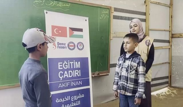 Eğitim-Bir-Sen'den Gazze'de eğitim çadırı