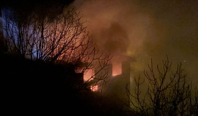 Bursa'da 2 katlı binada yangın