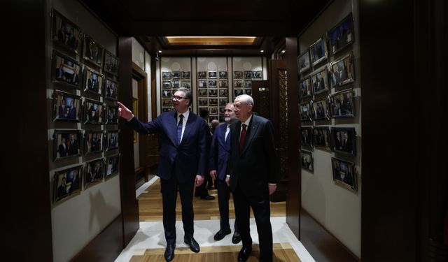 Cumhurbaşkanı Erdoğan, Sırbistan Cumhurbaşkanı Vucic'i resmi törenle karşıladı (2)
