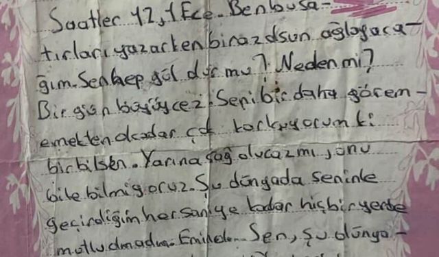 Kazada ölen Hilal, 13 yıl önce aynı tarihte arkadaşına yazdığı mektupta 'Yarın sağ olacak mıyız' demiş