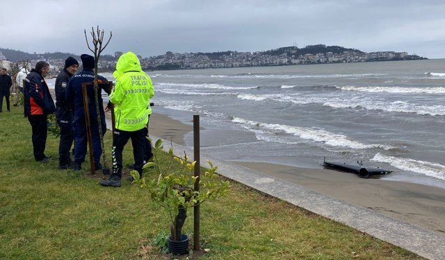 Ordu'da kıyıda, insansız hava aracı parçası bulundu