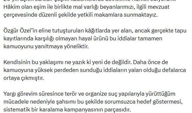 Bakan Gürlek: Bu iftiralar karşısında gerekli yasal süreçleri başlatıyorum