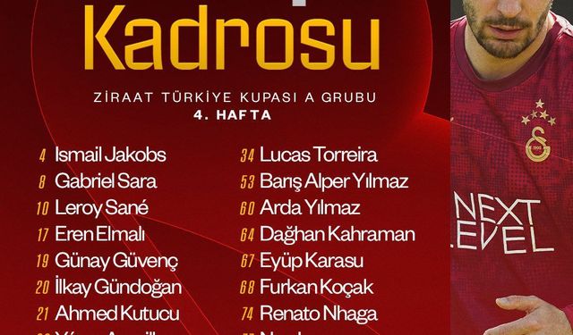 Galatasaray'da Corendon Alanyaspor maçının kamp kadrosu açıklandı