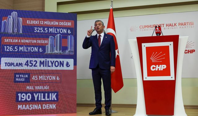 Özgür Özel: 19 yıllık maaşıyla 190 yılda alamayacağı kadar gayrimenkul almış