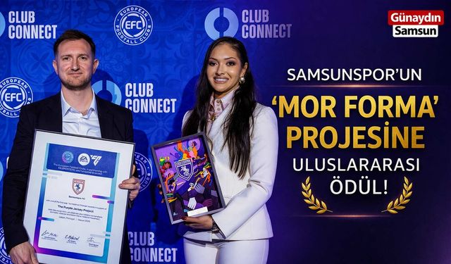 Samsunspor'un 'Mor Forma' Projesine Uluslararası Ödül