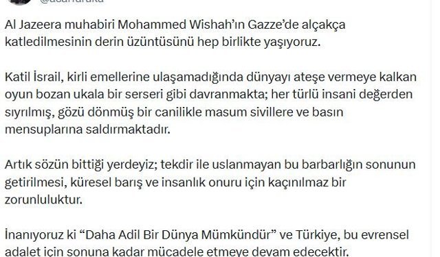 AK Parti'li Acar: Katil İsrail, gözü dönmüş bir canilikle masum sivillere ve basın mensuplarına saldırmaktadır
