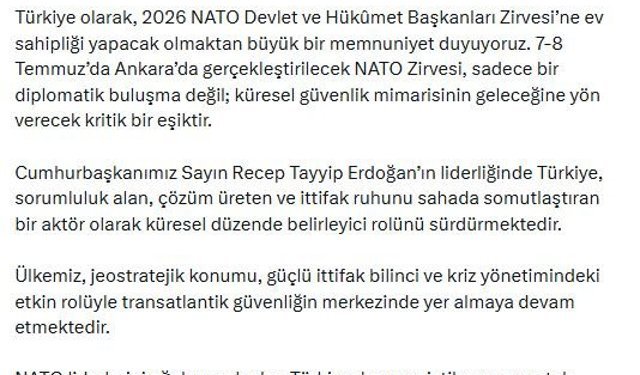 İletişim Başkanı Duran: NATO Zirvesi, küresel güvenlik mimarisinin geleceğine yön verecek