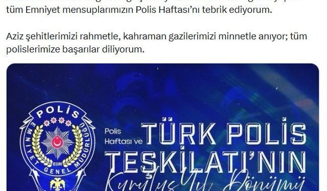 İletişim Başkanı Duran, Türk Polis Teşkilatı'nın 181'inci yılını kutladı