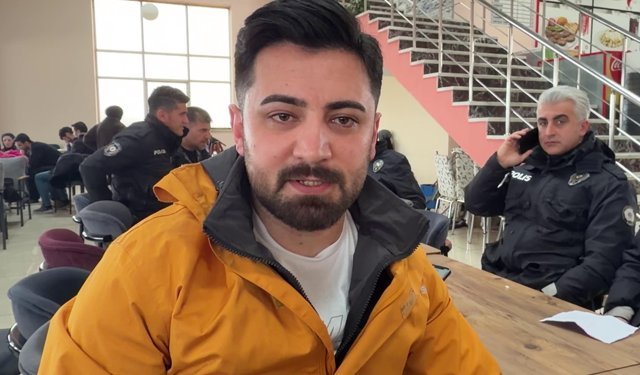 Üniversitede öğrenci gruplarının kavga ihbarına giden polise sürpriz kutlama