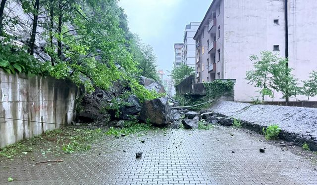 Artvin'de sağanak; dere taştı