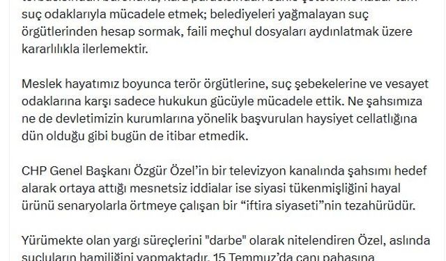 Bakan Gürlek: Türk yargısı kimseden talimat almaz