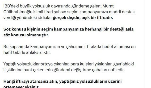 Bakan Kurum'dan Murat Gülibrahimoğlu açıklaması