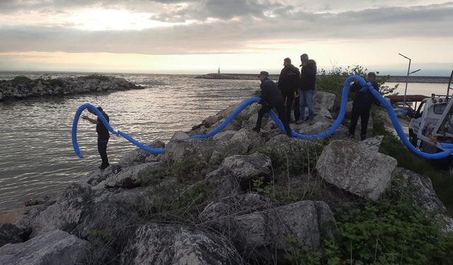 Kastamonu'da dereye kimyasal atık karıştı (2)