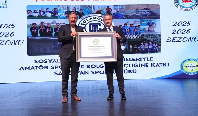 Çolakoğlu Metalurji Spor Kulübü'ne KASKF'den başarı plaketi