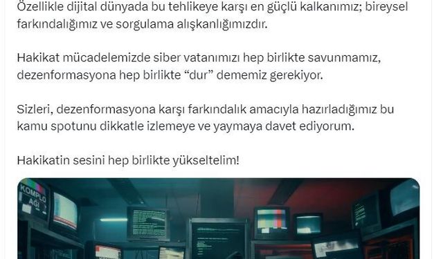 İletişim Başkanı Duran: Dezenformasyona hep birlikte 'dur' dememiz gerekiyor