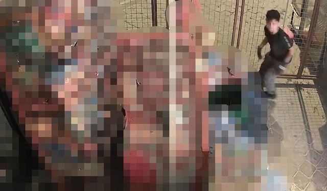 Kuşadası'nda 2 çocuğun kapı kilidini kırdıkları marketten yaptığı hırsızlık kamerada