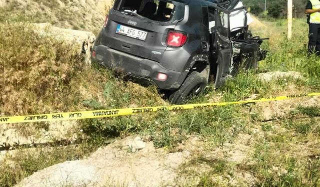 Malatya'da takla atan otomobilin sürücüsü öldü