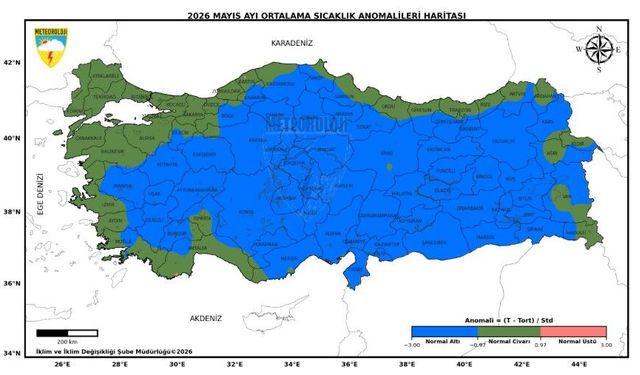 Son 56 yılın en soğuk 7'nci mayıs ayı yaşandı