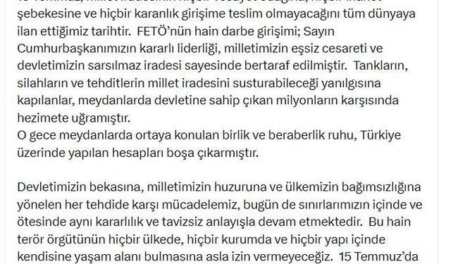 Bakan Fidan: Hain terör örgütünün yaşam alanı bulmasına asla izin vermeyeceğiz