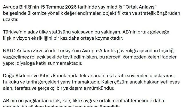 İletişim Başkanı Duran: AB'nin ülkemize yönelik değerlendirmeleri objektiflikten uzaktır