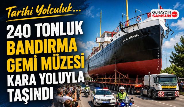 240 Tonluk Bandırma Gemi Müzesi Kara Yoluyla Taşındı