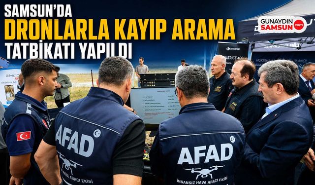Samsun’da Dronlarla Kayıp Arama Tatbikatı Yapıldı