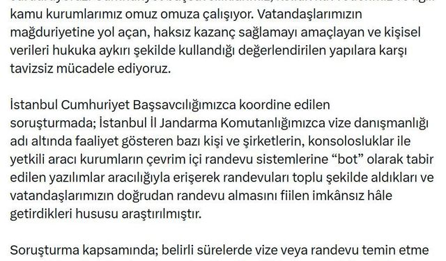 6 ilde vize randevusu operasyonu; 49 şüphelinin yakalanmasına yönelik işlem başlatıldı