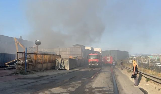 Kocaeli'de geri dönüşüm deposunda yangın