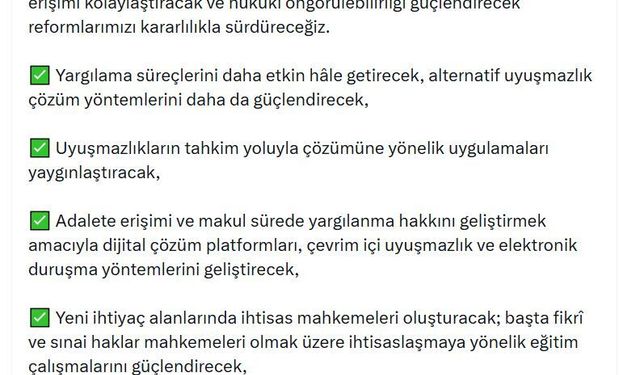 Bakan Gürlek: Reformlarımızı kararlılıkla sürdüreceğiz