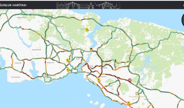 İstanbul'da haftanın ilk iş günü trafik yoğunluğu oluştu
