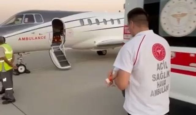 Siirt'te 8 günlük bebek, ambulans uçakla Ankara'ya sevk edildi