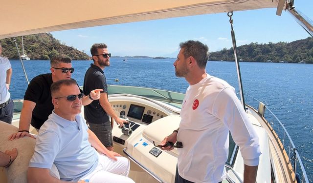 Vali İdris Akbıyık, Fethiye Körfezi'nde incelemelerde bulundu