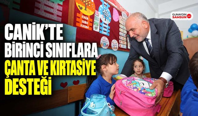 Birinci Sınıf Öğrencilerine Çanta ve Kırtasiye Hediyesi