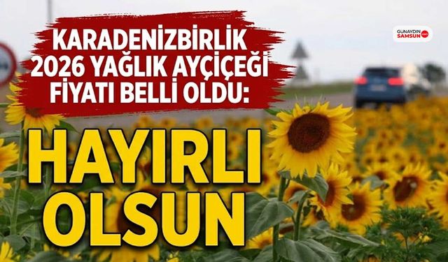 KARADENİZBİRLİK 2026 Yağlık Ayçiçeği Fiyatı Belli Oldu