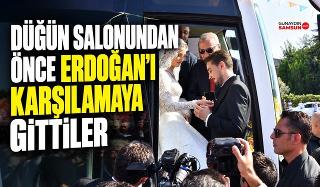 Düğün Salonundan Önce Erdoğan’ı Karşılamaya Gittiler