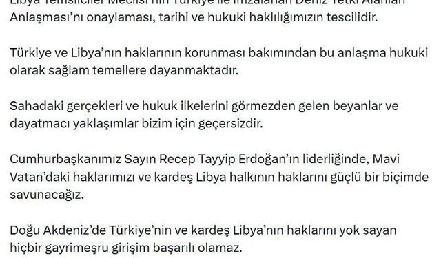 AK Parti'li Çelik: Deniz Yetki Alanları Anlaşması'nın onaylanması, tarihi ve hukuki haklılığımızın tescilidir