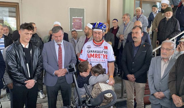 Çanakkale'den umre için Mekke'ye bisikletle yola çıktı