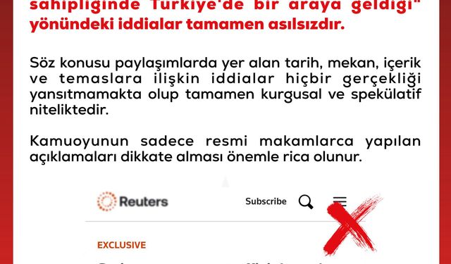 DMM'den MİT ev sahipliğinde görüşme iddialarına yalanlama