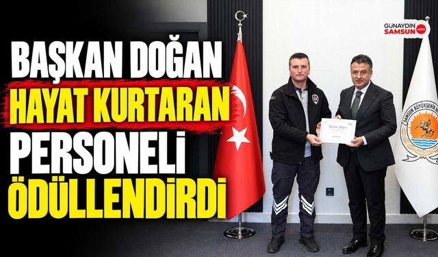 Başkan Doğan Hayat Kurtaran Personeli Ödüllendirdi