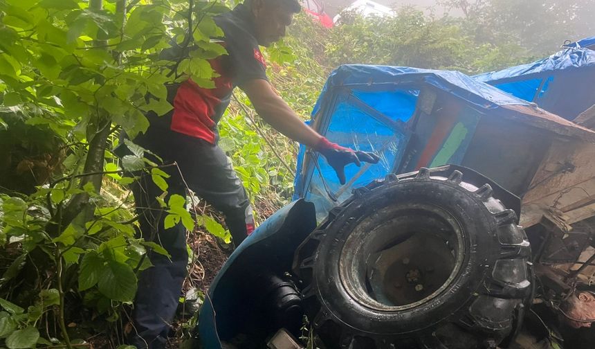 Tokat'ta Uçuruma Devrilen Tarım Aracının Sürücüsü Öldü