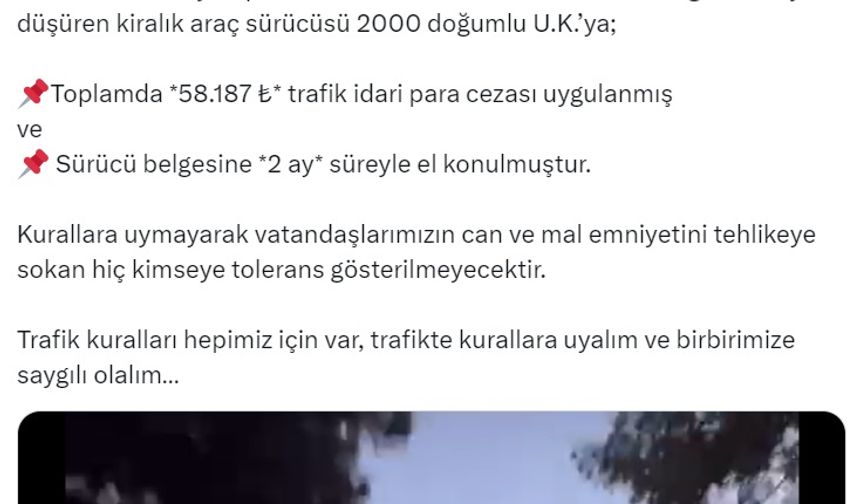 Düğün Konvoyunda Drifte 58 Bin TL Ceza