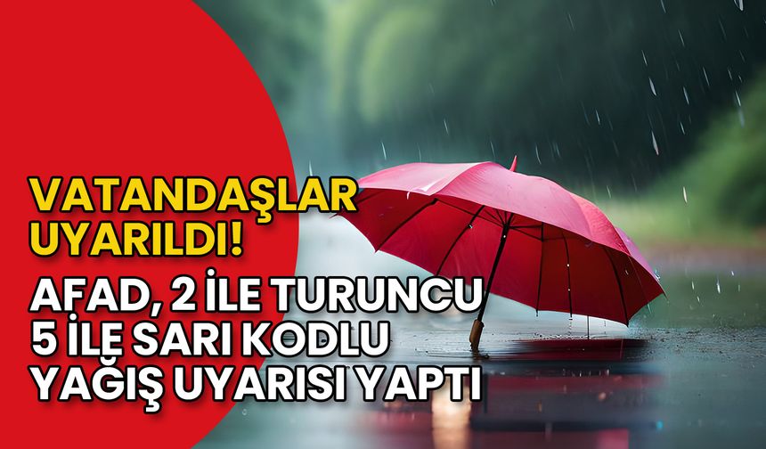 AFAD'dan Bartın ve Zonguldak'a Turuncu Yağış Uyarısı