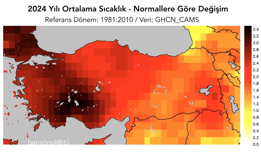 Dünya ölçüm tarihinin en sıcak yılı 2024