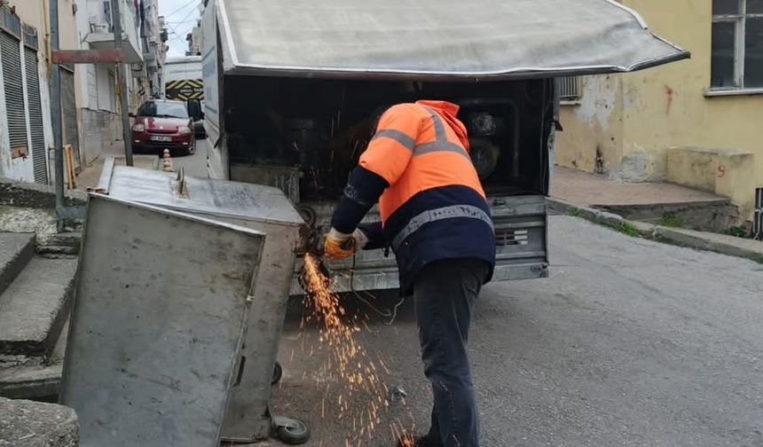 lkadım’da Konteyner Bakımı ile Tasarruf Sağlanıyor