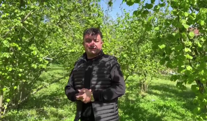 Zirai dondan etkilenen bahçesini videoya çekip ‘Sela’ okudu