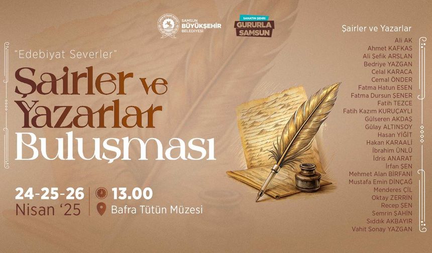 Bafra’da Şairler ve Yazarlar Buluşması